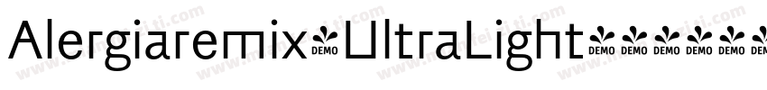 Alergiaremix-UltraLight字体转换