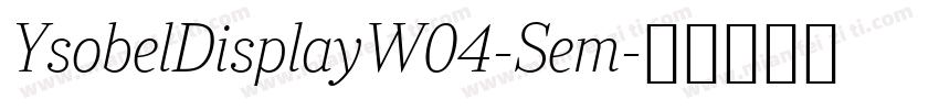YsobelDisplayW04-Sem字体转换