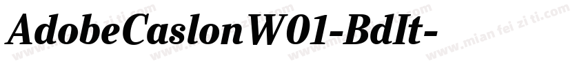 AdobeCaslonW01-BdIt字体转换