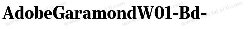 AdobeGaramondW01-Bd字体转换