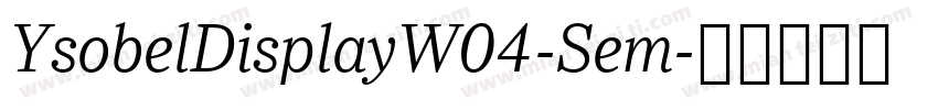 YsobelDisplayW04-Sem字体转换