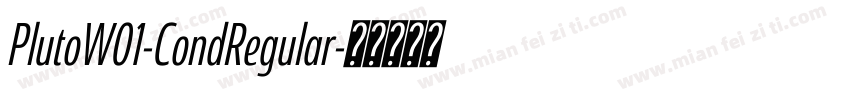 PlutoW01-CondRegular字体转换