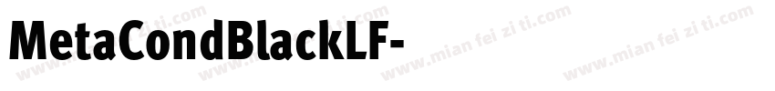 MetaCondBlackLF字体转换