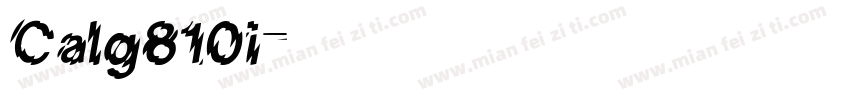Calg810i字体转换
