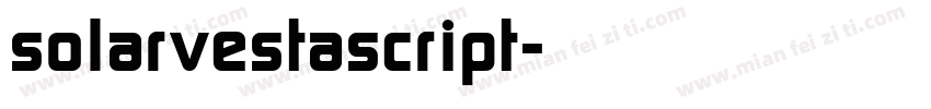 solarvestascript字体转换