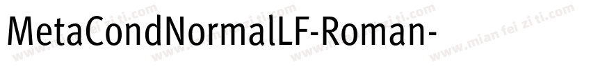 MetaCondNormalLF-Roman字体转换