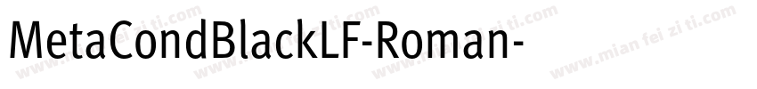 MetaCondBlackLF-Roman字体转换
