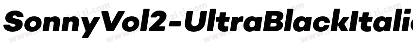 SonnyVol2-UltraBlackItalic字体转换