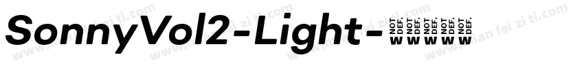 SonnyVol2-Light字体转换