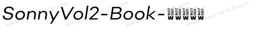 SonnyVol2-Book字体转换