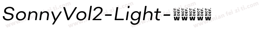 SonnyVol2-Light字体转换
