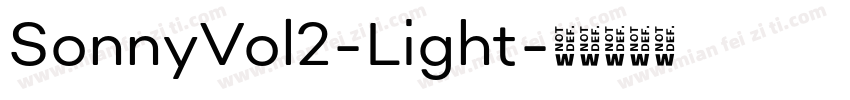 SonnyVol2-Light字体转换