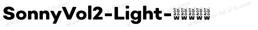 SonnyVol2-Light字体转换