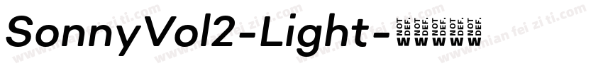 SonnyVol2-Light字体转换