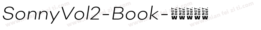 SonnyVol2-Book字体转换