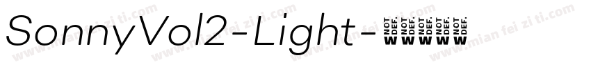 SonnyVol2-Light字体转换