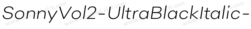 SonnyVol2-UltraBlackItalic字体转换