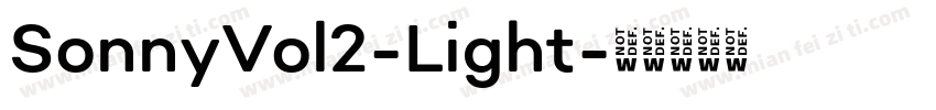 SonnyVol2-Light字体转换