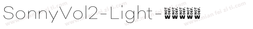 SonnyVol2-Light字体转换