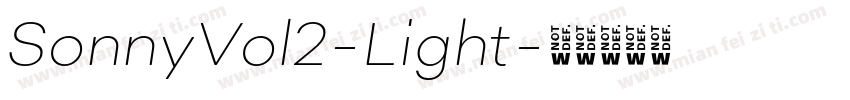 SonnyVol2-Light字体转换