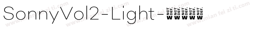 SonnyVol2-Light字体转换