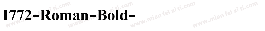 I772-Roman-Bold字体转换