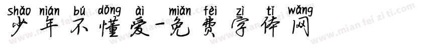 少年不懂爱字体转换