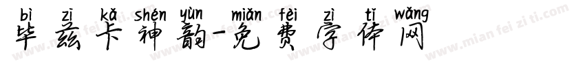 毕兹卡神韵字体转换