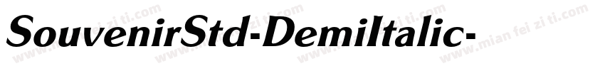 SouvenirStd-DemiItalic字体转换