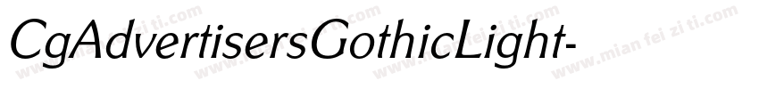 CgAdvertisersGothicLight字体转换