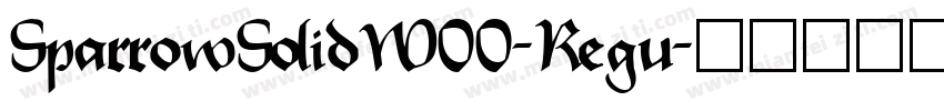 SparrowSolidW00-Regu字体转换