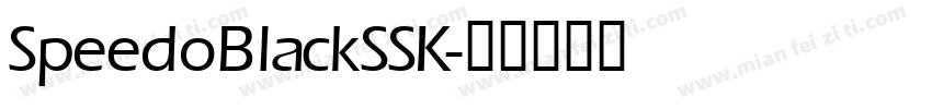 SpeedoBlackSSK字体转换