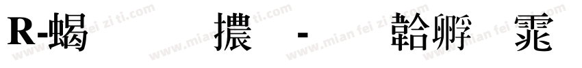 R-粗明體字体转换