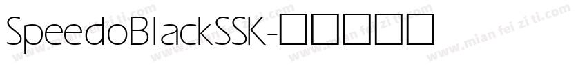 SpeedoBlackSSK字体转换