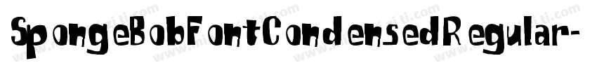 SpongeBobFontCondensedRegular字体转换