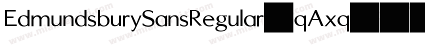EdmundsburySansRegular-qAxq字体转换