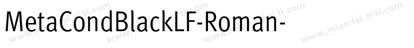 MetaCondBlackLF-Roman字体转换