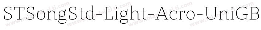 STSongStd-Light-Acro-UniGB-字体转换
