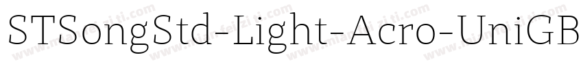 STSongStd-Light-Acro-UniGB-字体转换