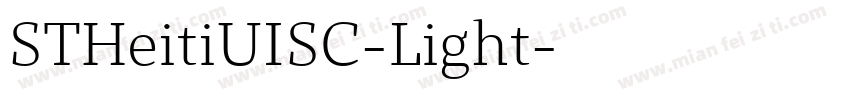 STHeitiUISC-Light字体转换