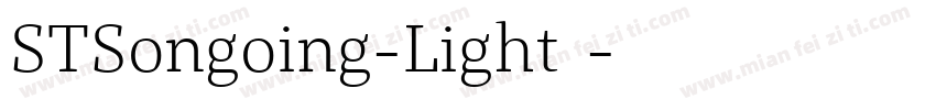 STSongoing-Light字体字体转换