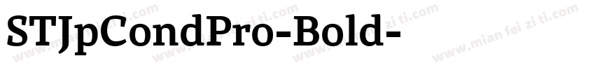 STJpCondPro-Bold字体转换