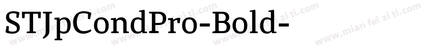 STJpCondPro-Bold字体转换