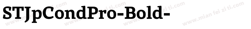 STJpCondPro-Bold字体转换