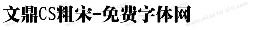 文鼎CS粗宋字体转换