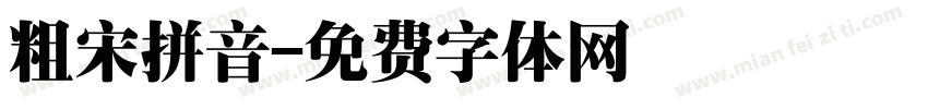 粗宋拼音字体转换