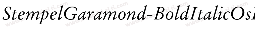 StempelGaramond-BoldItalicOsF字体转换
