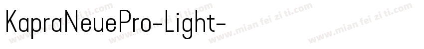 KapraNeuePro-Light字体转换