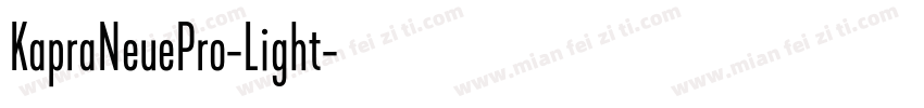 KapraNeuePro-Light字体转换