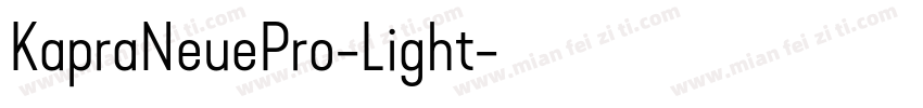 KapraNeuePro-Light字体转换